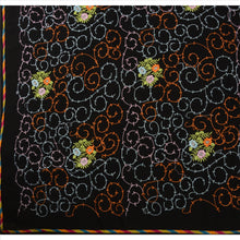 Load image into Gallery viewer, Sanskriti Vintage Indian Saree Georgette Embroidered Black Fabric Ethnic Sari
