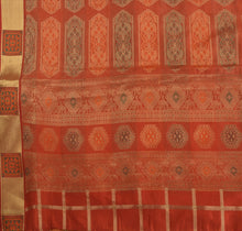 Load image into Gallery viewer, Sanskriti Vintage Indian Saree Art Silk Woven Saffron Craft Fabric Ethnic Sari
