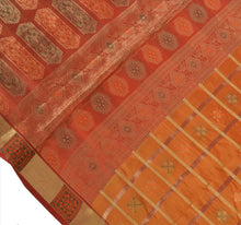 Load image into Gallery viewer, Sanskriti Vintage Indian Saree Art Silk Woven Saffron Craft Fabric Ethnic Sari
