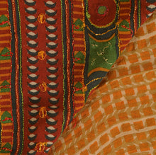 Load image into Gallery viewer, Vintage Indian Saree 100% Pure Georgette Silk Hand Beaded Craft Fabric Sari

