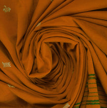 Load image into Gallery viewer, Sanskriti Vintage Indian Saree Cotton Blend Woven Saffron Craft Fabric Sari
