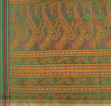 Load image into Gallery viewer, Sanskriti Vintage Indian Saree Art Silk Painted Cream Craft Fabric Sari
