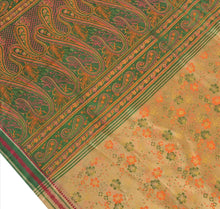 Load image into Gallery viewer, Sanskriti Vintage Indian Saree Art Silk Painted Cream Craft Fabric Sari
