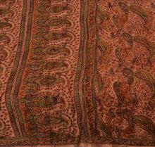 Load image into Gallery viewer, Vintage Indian Saree 100% Pure Silk Hand Beaded Peach Craft Fabric Sari
