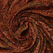 Load image into Gallery viewer, Vintage Indian Saree 100% Pure Silk Hand Beaded Peach Craft Fabric Sari
