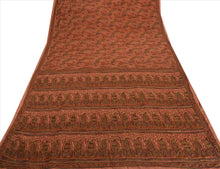 Load image into Gallery viewer, Vintage Indian Saree 100% Pure Silk Hand Beaded Peach Craft Fabric Sari
