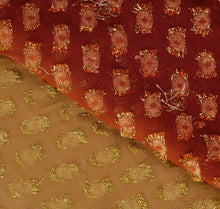 Load image into Gallery viewer, Antique Vintage Indian Saree Cotton Blend Hand Embroidery Woven Fabric Sari
