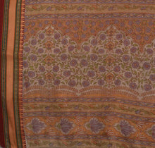 Load image into Gallery viewer, Sanskriti Vintage Indian Saree Art Silk Printed Cream Craft Fabric Ethnic Sari
