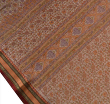 Load image into Gallery viewer, Sanskriti Vintage Indian Saree Art Silk Printed Cream Craft Fabric Ethnic Sari
