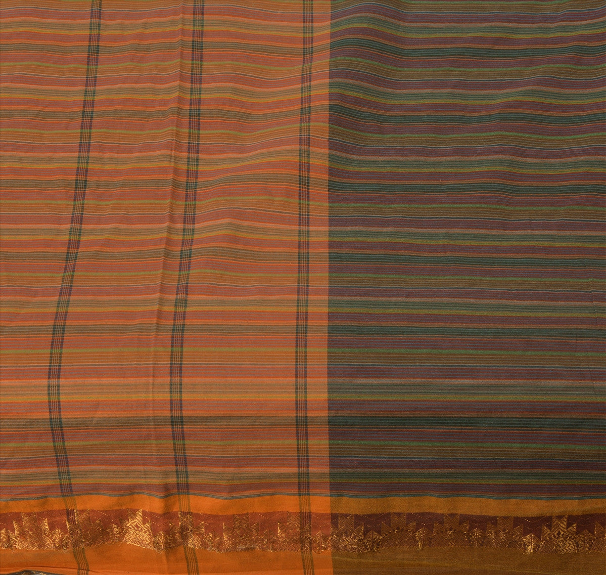 Sanskriti Vintage Indian Saree Art Silk Woven Multi Color Craft Sustainable Fabric Sari