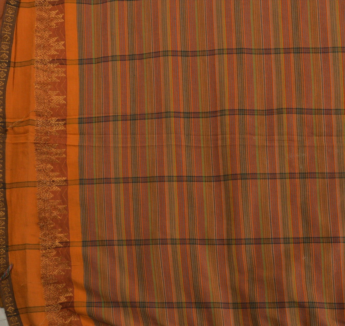 Sanskriti Vintage Indian Saree Art Silk Woven Multi Color Craft Sustainable Fabric Sari