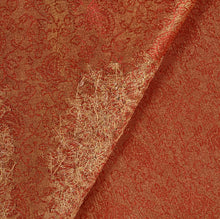 Load image into Gallery viewer, Antique Vintage Indian Saree Tissue Hand Embroidery Woven Craft Fabric Sari
