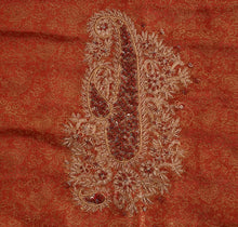 Load image into Gallery viewer, Antique Vintage Indian Saree Tissue Hand Embroidery Woven Craft Fabric Sari
