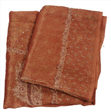 Load image into Gallery viewer, Antique Vintage Indian Saree Tissue Hand Embroidery Woven Craft Fabric Sari
