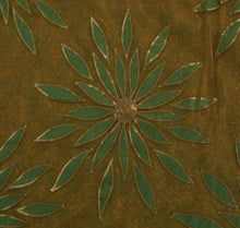 Load image into Gallery viewer, Sanskriti Vintage Indian Saree Embroidered Green Ethnic Craft Fabric Patch Sari
