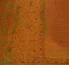 Load image into Gallery viewer, Antique Vintage Indian Saree 100% Pure Silk Hand Beaded Craft Fabric Sari
