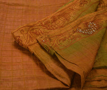 Load image into Gallery viewer, Antique Vintage Indian Saree 100% Pure Silk Hand Beaded Craft Fabric Sari
