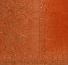 Load image into Gallery viewer, Antique Vintage Indian Saree 100% Pure Silk Hand Embroidered Craft Fabric Sari
