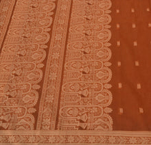Load image into Gallery viewer, Sanskriti Vintage Indian Saree Art Silk Woven Brown Craft Fabric Sari
