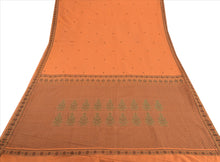 Load image into Gallery viewer, Sanskriti Vintage Indian Saree Art Silk Woven Saffron Craft Fabric Ethnic Sari
