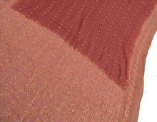 Load image into Gallery viewer, Vintage Indian Saree 100% Pure Silk Embroidered Woven Maroon Craft Fabric Sari
