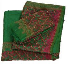 Load image into Gallery viewer, Sanskriti Vintage Indian Saree Art Silk Hand Embroidery Woven Craft Fabric Sari

