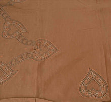 Load image into Gallery viewer, Sanskriti Vintage Indian Saree Art Silk Painted Peach Craft Fabric Sari
