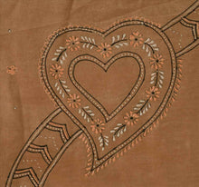 Load image into Gallery viewer, Sanskriti Vintage Indian Saree Art Silk Painted Peach Craft Fabric Sari
