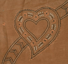 Load image into Gallery viewer, Sanskriti Vintage Indian Saree Art Silk Painted Peach Craft Fabric Sari
