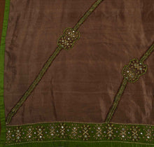 Load image into Gallery viewer, Antique Vintage Indian Saree 100% Pure Silk Hand Embroidery Craft Fabric Sari
