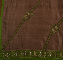 Load image into Gallery viewer, Antique Vintage Indian Saree 100% Pure Silk Hand Embroidery Craft Fabric Sari
