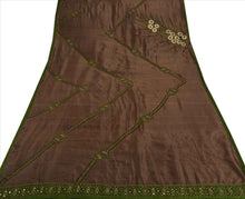 Load image into Gallery viewer, Antique Vintage Indian Saree 100% Pure Silk Hand Embroidery Craft Fabric Sari
