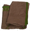 Sanskriti Vintage Indian Saree 100% Pure Silk Hand Embroidery Craft Sustainable Fabric Sari
