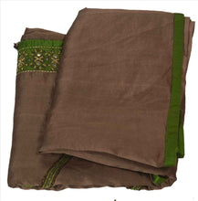 Load image into Gallery viewer, Antique Vintage Indian Saree 100% Pure Silk Hand Embroidery Craft Fabric Sari
