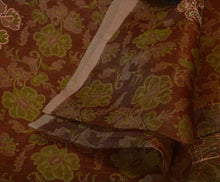 Load image into Gallery viewer, Vintage Indian Saree 100% Pure Organza Silk Hand Beaded Woven Fabric Ethnic Sari

