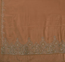 Load image into Gallery viewer, Vintage Indian Cultural Saree Art Silk Hand Beaded Peach Craft Fabric Sari
