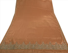 Load image into Gallery viewer, Vintage Indian Cultural Saree Art Silk Hand Beaded Peach Craft Fabric Sari
