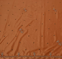 Load image into Gallery viewer, Sanskriti Vintage Indian Saree Art Silk Hand Beaded Peach Craft Fabric Sari
