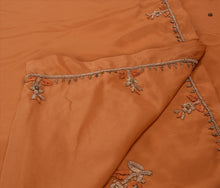 Load image into Gallery viewer, Sanskriti Vintage Indian Saree Art Silk Hand Beaded Peach Craft Fabric Sari
