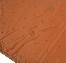 Load image into Gallery viewer, Sanskriti Vintage Indian Saree Art Silk Hand Beaded Peach Craft Fabric Sari
