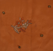 Load image into Gallery viewer, Sanskriti Vintage Indian Saree Art Silk Hand Beaded Peach Craft Fabric Sari
