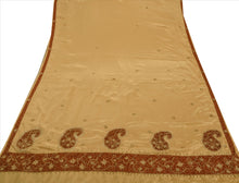 Load image into Gallery viewer, Antique Vintage Indian Saree Art Silk Hand Embroidery Craft Fabric Sari
