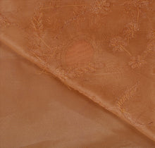 Load image into Gallery viewer, Antique Vintage Indian Saree Art Silk Hand Embroidery Peach Craft Fabric Sari
