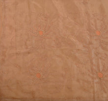 Load image into Gallery viewer, Antique Vintage Indian Saree Art Silk Hand Embroidery Peach Craft Fabric Sari
