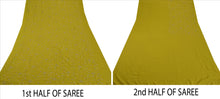 Load image into Gallery viewer, Sanskriti Vintage Antique Indian Saree Georgette Embroidery Green Craft Fabric Sari
