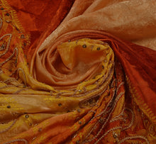 Load image into Gallery viewer, Antique Vintage Indian Saree Art Silk Hand Embroidery Woven Craft Fabric Sari
