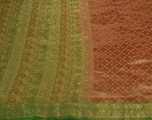Load image into Gallery viewer, Antique Vintage Indian Saree Art Silk Hand Embroidery Woven Craft Fabric Sari
