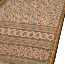 Load image into Gallery viewer, Sanskriti Vintage Indian Saree Art Silk Printed Cream Craft Fabric Sari
