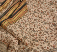 Load image into Gallery viewer, Sanskriti Vintage Indian Saree Art Silk Printed Cream Craft Fabric Sari
