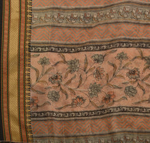 Load image into Gallery viewer, Sanskriti Vintage Indian Saree Art Silk Printed Cream Craft Fabric Sari
